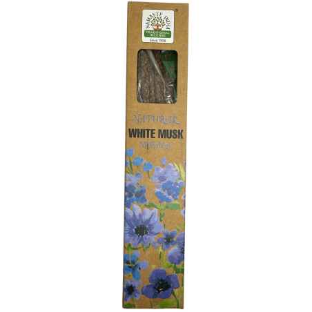Incienso natural Almizcle Blanco Namaste India Natural Masala - 1 cajetilla de incienso orgánico 30gr.