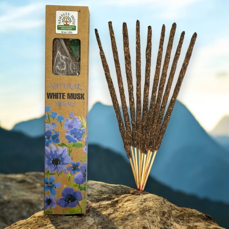 Kadzidło Naturalne Białe Piżmo Namaste India Natural Masala - 1 opakowanie kadzideł organicznych 30gr.