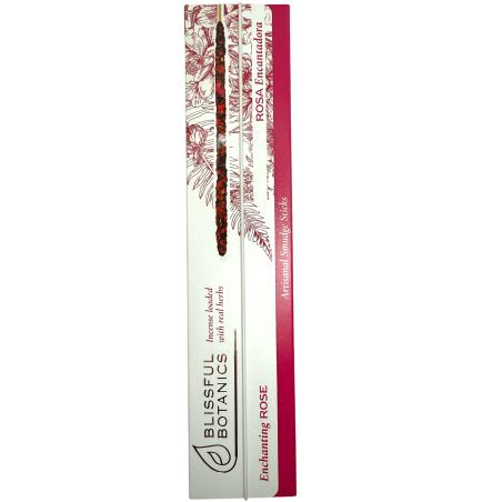 Incienso Orgánico Rosa Blissful Botanics TULASI Artesano Natural - Rosa Encantadora - 8 barritas incienso orgánicas
