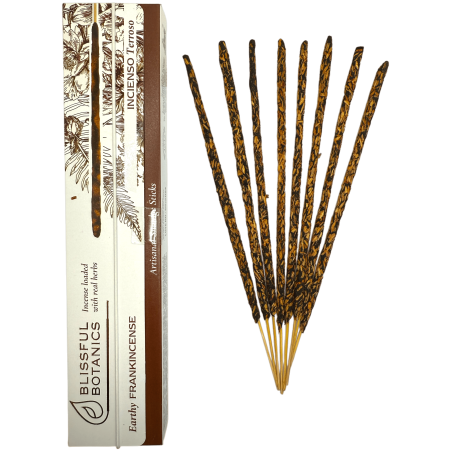 Inciens Orgànic Frankincense Blissful Botanics TULASI Artesà Natural - Incienso Terroso - 8 barretes inciens orgàniques