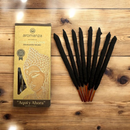 Mini Incenso Tibetano Black Diamond Aromanza Argentina - 8 bastoncini di incenso durata 40min - Qui e Adesso