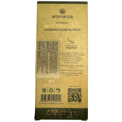 Mini Encens Tibétain Gardénias Fleurs Blanches Aromanza Argentina - 8 bâtonnets d’encens durée 40min - Bien-être