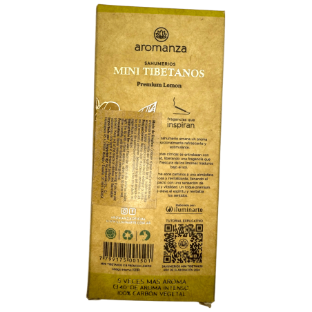 Mini Encens Tibétain Citron Aromanza Argentine - 8 bâtonnets d’encens durée 40min - Open Paths