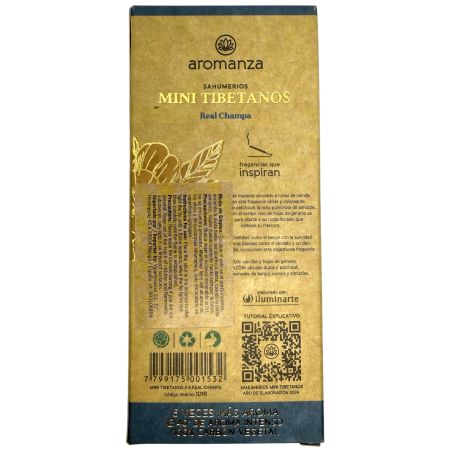 Mini Tibetan Incense Real Champa Aromanza Argentina - 8 incense sticks 40min duration - Spirituality