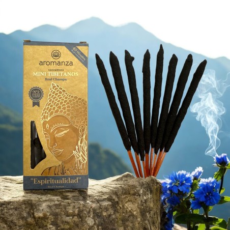 Mini Encens Tibétain Real Champa Aromanza Argentina - 8 bâtonnets d’encens durée 40min - Spiritualité