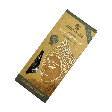 Mini Encens Tibétain Wanama Noix de Coco Aromanza Argentine - 8 bâtonnets d’encens durée 40min - Vitalité Intérieure