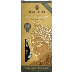 Mini Tibetaanse Wierook Wanama Kokosnoot Aromanza Argentina - 8 wierookstokjes 40min duur - Inner Vitality