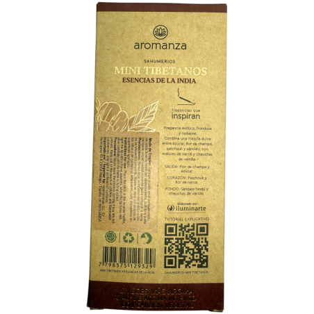 Mini Tibetaanse wierookessences van India Aromanza Argentinië - 8 wierookstokjes 40min duur - Nederigheid