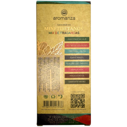 Mini Incenso Tibetano Fragrance Mix Aromanza Argentina - 8 incensos 40min duração - 8 Fragrâncias