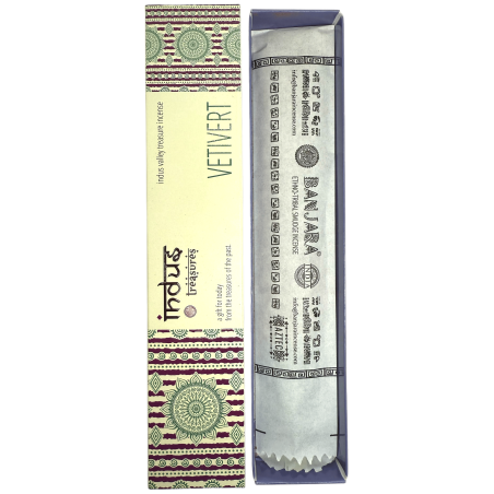 Vetivert Banjara Indus Incense - 15gr Pack Masala