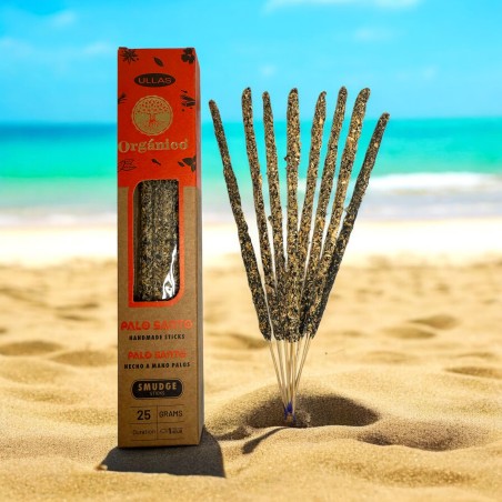 Encens Palo Santo - ULLAS - Fait main - 25g - Fabriqué en Inde - 100% Naturel - Encens biologique ULLAS