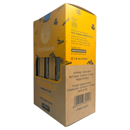Bio-Räucherstäbchenbox „Calendula“ ULLAS – 12 Boxen mit 25 g.
