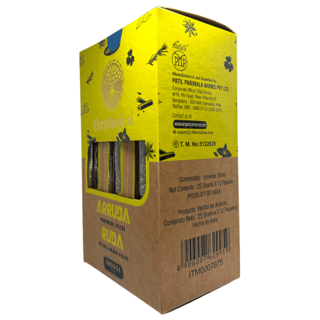 Cutie de tămâie organică ULLAS Rue - 12 cutii a câte 25gr.