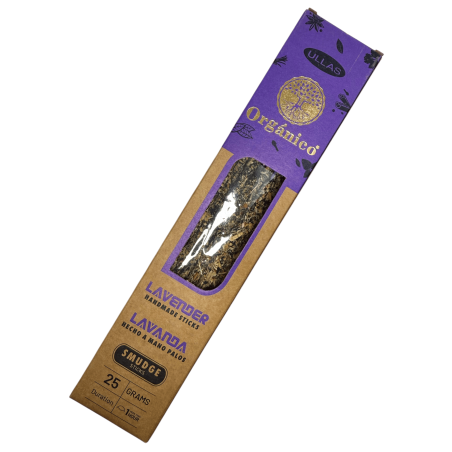 Incenso de Lavanda - Feito à Mão - 25g - Fabricado na Índia - 100% Natural - Incenso Orgânico ULLAS