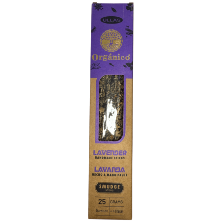 Encens à la lavande - Fait main - 25 g - Fabriqué en Inde - 100 % naturel - Encens biologique ULLAS
