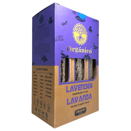 Caixa de Incenso de Lavanda Orgânica ULLAS - 12 caixas de 25g.