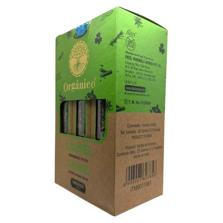 Caja Incienso Orgánico Laurel ULLAS - 12 cajitas de 25gr.