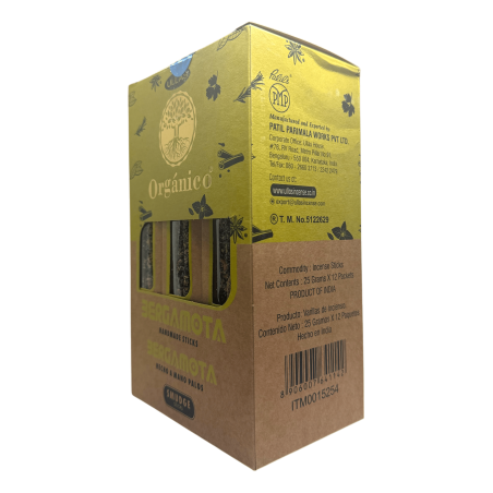 Cutie de tămâie organică ULLAS cu bergamotă - 12 cutii a câte 25gr.