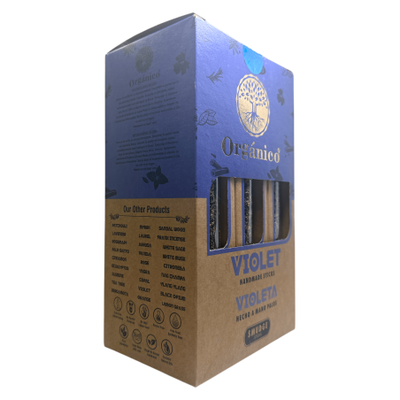 Caixa Encens Orgànic Violeta ULLAS - 12 capsetes de 25gr.