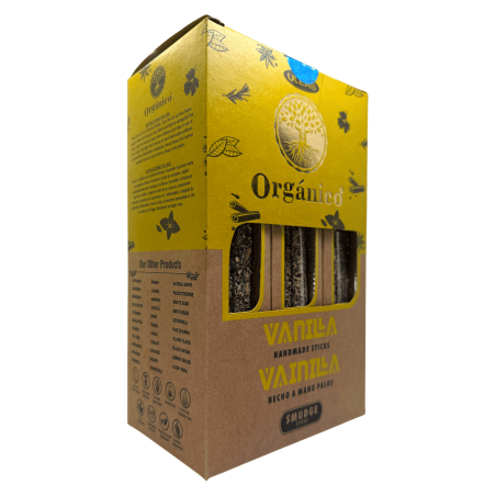 Caixa de Incenso de Baunilha Orgânica ULLAS - 12 caixas de 25g.