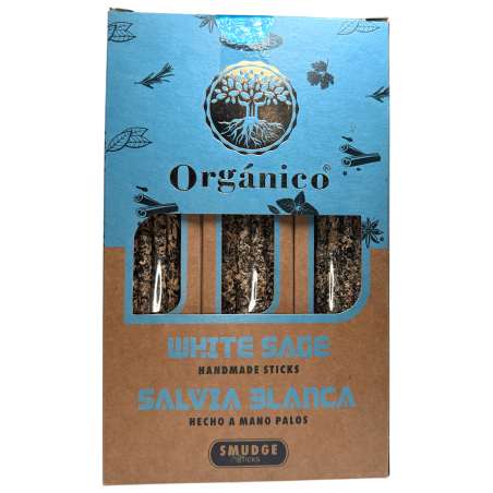 Caixa de Incenso de Sálvia Branca Orgânica ULLAS - 12 caixas de 25g.