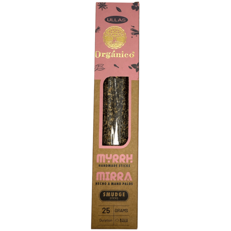 Myrrh Ullas Incense - Myrrh - ULLAS - Handmade - 25gr - Made in India - 100% Natural - ULLAS Organic Incense