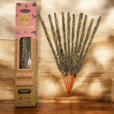 Myrrh Ullas Incense - Myrrh - ULLAS - Handmade - 25gr - Made in India - 100% Natural - ULLAS Organic Incense