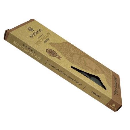 Mini Tibetan Incense Coconut Aromanza Argentina - 8 incense sticks 40 min duration - Inner Peace
