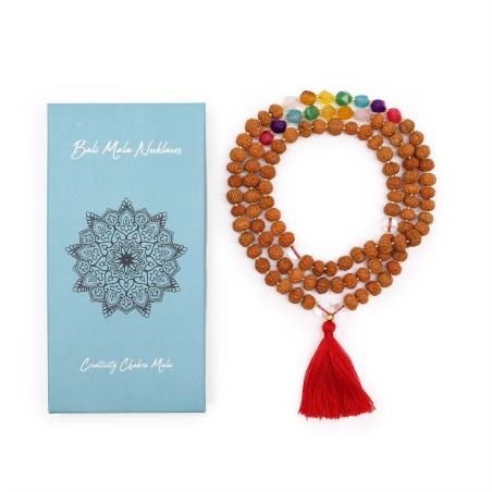 Bali Mala Aura Chakra ketting - 108 Rudraksha