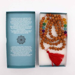 Bali Mala Aura Chakra ketting - 108 Rudraksha