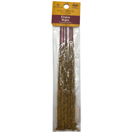 Incenso Good Vibes Palo Santo com Frutas Vermelhas Aromanza - Empoderamento - Formato de sachê 5 varetas grossas