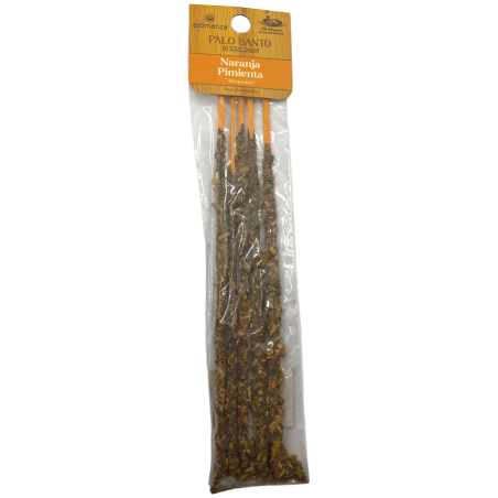 Incenso Good Vibes Palo Santo com Aromanza de Pimenta Laranja - Atração - Formato de Saco 5 varetas grossas
