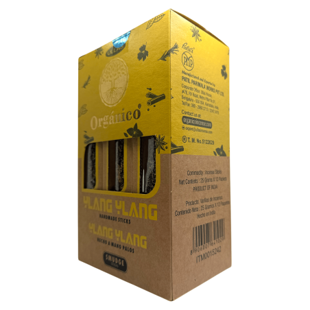 Caja Incienso Orgánico Ylang Ylang ULLAS - 12 cajitas de 25gr.