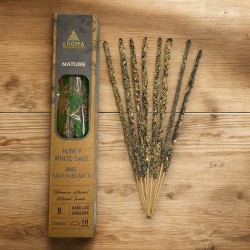 Organisk honungsrökelse vit salvia AROMA Nature - 8 pinnar 1 timmes varaktighet