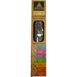 Bio Ritual Weihrauch 7 Erzengel AROMA Handgemachter Weihrauch - Box mit 8 Räucherstäbchen - 1 Stunde Wirkungsdauer