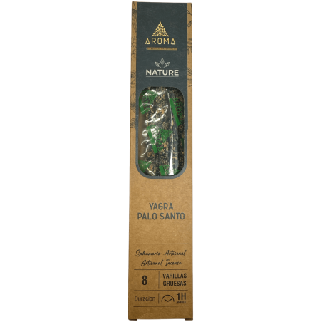 Encens Bio Yagra Palo Santo AROMA Nature - 8 bâtonnets 1h durée