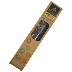 Encens rituel bio 7 Chakras AROMA Encens artisanal - Coffret de 8 bâtonnets d'encens - Durée 1 heure