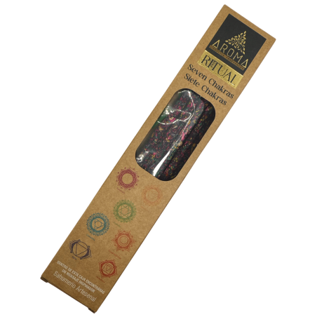 Organic Ritual Incense 7 Chakras AROMA Handmade Incense - Box with 8 incense sticks - 1 hour duration