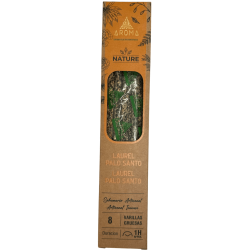 Incenso biologico alloro palo santo AROMA natura - 8 bastoncini durata 1h