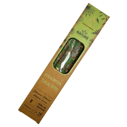Tămâie organică cu eucalipt AROMA Nature - 8 bețișoare, durată 1 oră