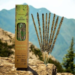 オーガニックお香 ユーカリAROMAネイチャー - 8本入り 1時間持続