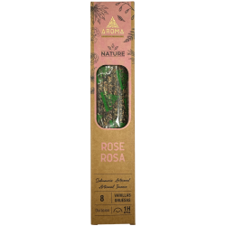 Bio-Räucherstäbchen Rose AROMA Nature - 8 Stäbchen 1h Dauer