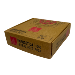 Copes de Resina Rosa Herbal Pots Energètica AROMA Fragrances - 4 copes i suport cremador