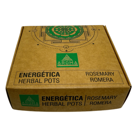 Copos de resina de alecrim, potes de ervas, fragrâncias energéticas AROMA - 4 copos e suporte para queimador - Clareza, proteção