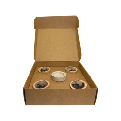 Tasses en résine de lavande, pots à herbes, parfums AROMA énergétiques - 4 tasses et support pour brûleur - Paix intérieure, rel