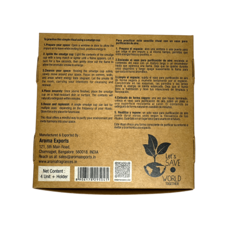 Copos de Resina Laranja, Vasos de Ervas de Calêndula, Fragrâncias AROMA Energéticas - 4 copos e suporte para queimador - Alegria