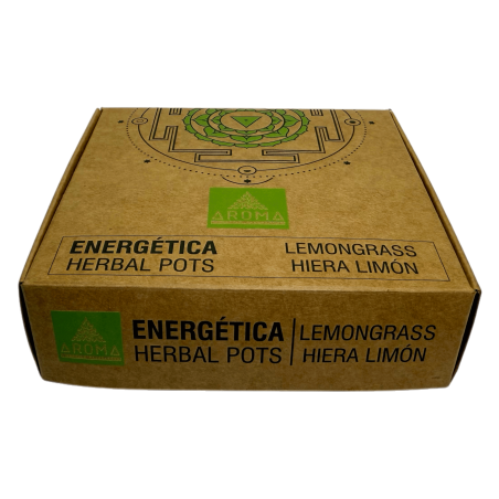 Zitronengras-Harzbecher, Kräutertöpfe, energetische AROMA – 4 Tassen und Brennerständer – reinigend