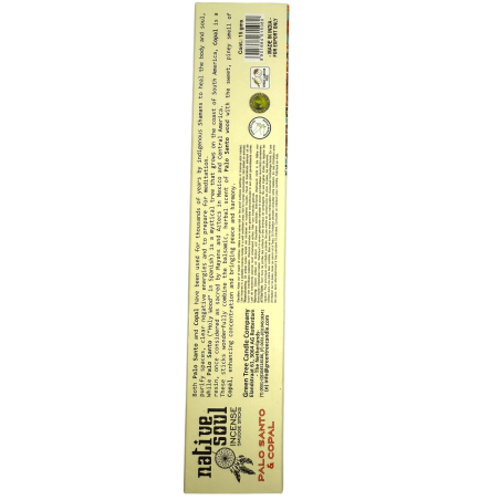 Native Soul Palo Santo and Copal Green Tree Incense - 15g masala incense