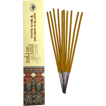 Native Soul White Sage and Dragon's Blood Green Tree Incense - kadzidło masala 15g