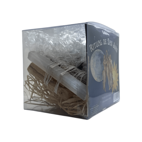 Rytuał San Juan Oczyszczający Księżyc i Otwarcie Ścieżki Słonecznej - obejmuje palnik, wiązanie, palo santo, selenit, minerał i